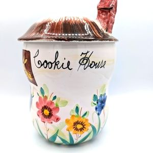 Vintage Ceramic Cookie Jar "House" made in Italy